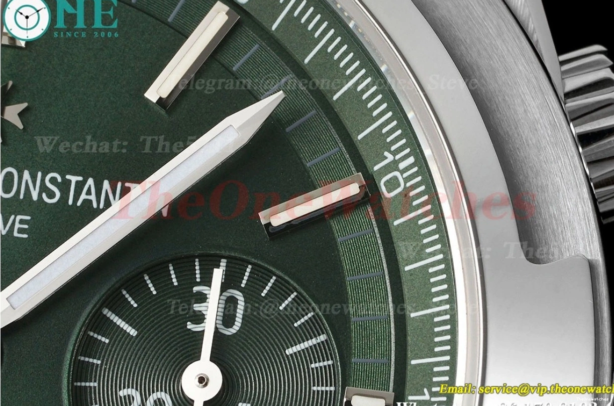 Overseas 5520V RU Dial 8F A7750 Green 41mm SS Mod 0309